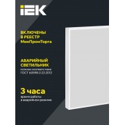 Панель светодиодная аварийная ДВО PRO 1001A 30/4000К IP40 595х595 микропризма БАП 3ч