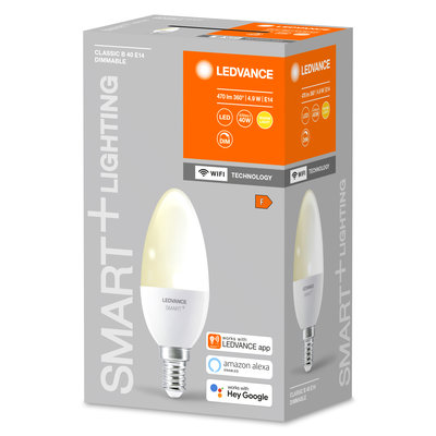 Светодиодная лампа Smart+WiFi Candle Dimmable 40 5W/2700K E14 Светодиодная лампа Smart+WiFi Candle Dimmable 40 5W/2700K E14