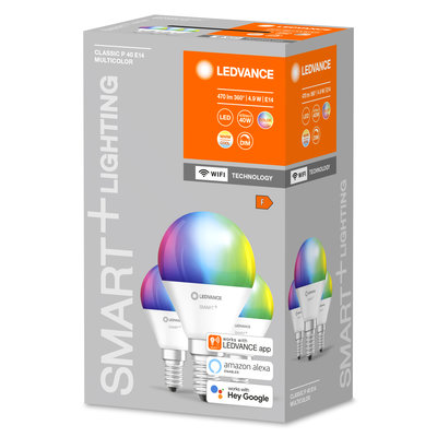 Светодиодная лампа Smart+WiFi Mini Bulb Multicolour 40 5W/2700-6500K (x3) E14 Светодиодная лампа Smart+WiFi Mini Bulb Multicolour 40 5W/2700-6500K (x3) E14
