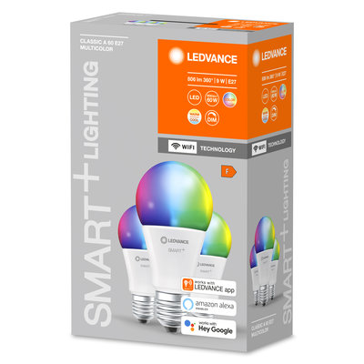 Светодиодная лампа Smart+WiFi Classic Multicolour 75 9.5W/2700-6500K (x3) E27 Светодиодная лампа Smart+WiFi Classic Multicolour 75 9.5W/2700-6500K (x3) E27
