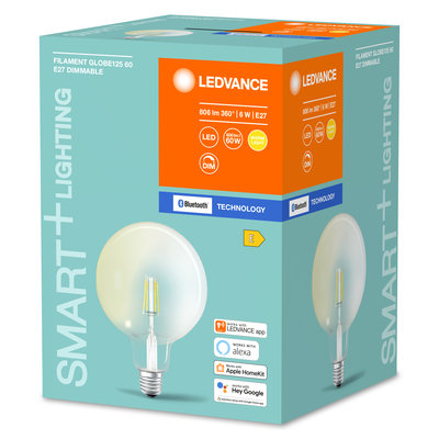 Светодиодная лампа Smart+BT Filament Globe Dimmable 60 6W/2700K E27 Светодиодная лампа Smart+BT Filament Globe Dimmable 60 6W/2700K E27