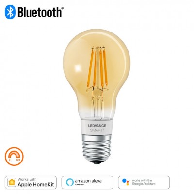 Светодиодная лампа Smart+BT Filament Classic Dimmable 55 6W/2400K E27 Светодиодная лампа Smart+BT Filament Classic Dimmable 55 6W/2400K E27