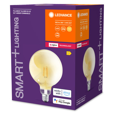 Светодиодная лампа Smart+ZB Filament Globe Dimmable 55 6W E27 Светодиодная лампа Smart+ZB Filament Globe Dimmable 55 6W E27