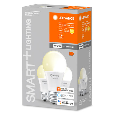 Светодиодная лампа Smart+WiFi Classic Dimmable 75 9.5W/2700K (x3) E27 Светодиодная лампа Smart+WiFi Classic Dimmable 75 9.5W/2700K (x3) E27
