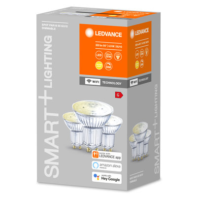 Светодиодная лампа Smart+WiFi Spot GU10 Dimmable 40 45° 5W/2700K (x3) Светодиодная лампа Smart+WiFi Spot GU10 Dimmable 40 45° 5W/2700K (x3)