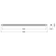 DP COMPACT 1500 55W 4000K IP66 GY LEDV