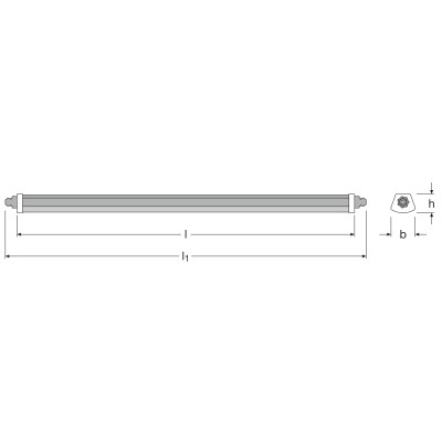 Промышленный светодиодный светильник DP COMPACT 1500 55W 6500K IP66 GY LEDV Промышленный светодиодный светильник DP COMPACT 1500 55W 6500K IP66 GY LEDV