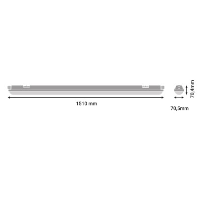 Промышленный светодиодный светильник DP ECO HLO 1500 TH 66W 6500K IP65 GYEUE LEDV Промышленный светодиодный светильник DP ECO HLO 1500 TH 66W 6500K IP65 GYEUE LEDV