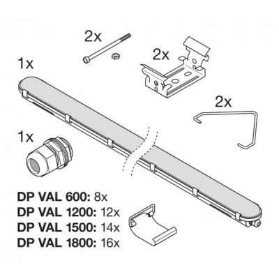 Светильник DP Value 1800 70 W 4000 K IP65 Светильник DP Value 1800 70 W 4000 K IP65