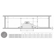 DL COMFORT DN130 13W/3CCT 60DEG WT