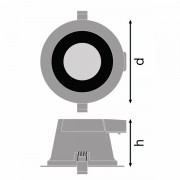 DL COMFORT DN205 20W/3CCT 60DEG WT