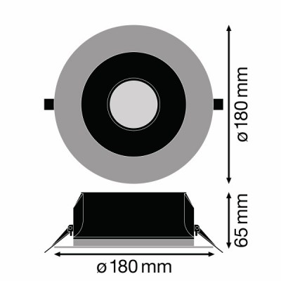 Даунлайт DL UGR19 DN155 PFM 14W/840 WT IP54 Даунлайт DL UGR19 DN155 PFM 14W/840 WT IP54