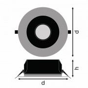 Даунлайт DL UGR19 DN195 PFM 21W/830 WT IP54