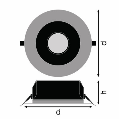 Даунлайт DL UGR19 DN195 PFM 21W/840 WT IP54 Даунлайт DL UGR19 DN195 PFM 21W/840 WT IP54