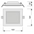 Светодиодный даунлайт DL SLIM SQUARE 155 12W 4000K WT LEDV Светодиодный даунлайт DL SLIM SQUARE 155 12W 4000K WT LEDV
