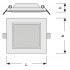 Светодиодный даунлайт DL SLIM SQUARE 105 6W 6500K WT LEDV Светодиодный даунлайт DL SLIM SQUARE 105 6W 6500K WT LEDV