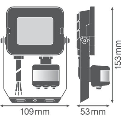 Прожектор FL COMP SEN V 10W 840 SYM 100 BK Прожектор FL COMP SEN V 10W 840 SYM 100 BK