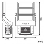 Прожектор FL MAX LUM 900W 757 Sym 10 Wal