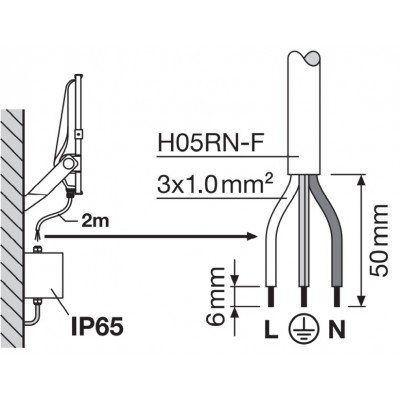 Прожектор FL PRF Asym 55x110 50W 3000K BK Прожектор FL PRF Asym 55x110 50W 3000K BK