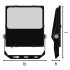 Прожектор FL PRF Asym 55x110 100W 3000K BK Прожектор FL PRF Asym 55x110 100W 3000K BK