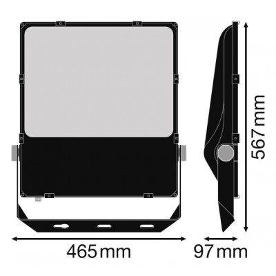 Прожектор FL PRF Asym 45x140 290W 3000K BK Прожектор FL PRF Asym 45x140 290W 3000K BK