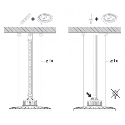 Промышленный светодиодный светильник HB g3 93W/6500K 70DEG IP65 LEDV Промышленный светодиодный светильник HB g3 93W/6500K 70DEG IP65 LEDV