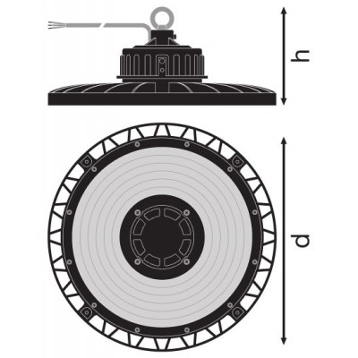 Промышленный светодиодный светильник HB g3 210W/4000K 70DEG IP65 LEDV Промышленный светодиодный светильник HB g3 210W/4000K 70DEG IP65 LEDV
