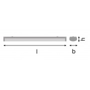 LN SURFACE IP44 1200 36W 3000K WT LEDV