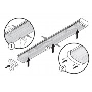 LN SURFACE IP44 1200 36W 4000K WT LEDV