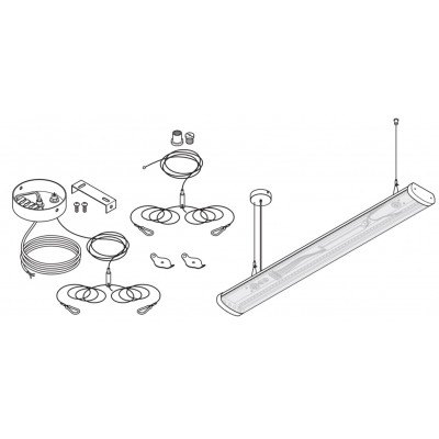Линейный светодиодный светильник LN SURFACE IP44 1500 43W 3000K WT LEDV Линейный светодиодный светильник LN SURFACE IP44 1500 43W 3000K WT LEDV