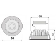 SP LED ADJUST 6.5W/3000K 230V IP20 LEDV