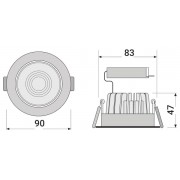 SP LED ADJUST 8W/4000K 230V IP20 LEDV