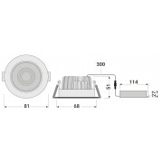 SP LED FIX 8W/4000K SI DIM IP44 LEDV
