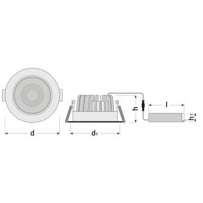 Светодиодный спот SP LED FP FIX 8W/4000K WT DIM IP65 LEDV Светодиодный спот SP LED FP FIX 8W/4000K WT DIM IP65 LEDV