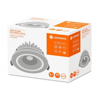 Светодиодный спот SP LED FP FIX 8W/4000K WT DIM IP65 LEDV Светодиодный спот SP LED FP FIX 8W/4000K WT DIM IP65 LEDV