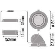Спот светильник SP VARIO DN170 35W/4000K 24DEG WT