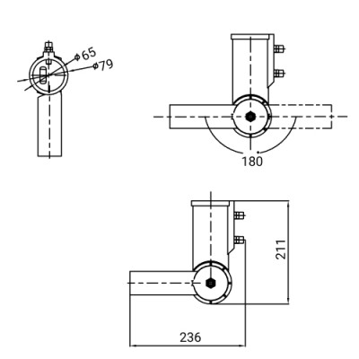 Регулируемый кронштейн ADJUST ANGLE ADPT 48/60 Регулируемый кронштейн ADJUST ANGLE ADPT 48/60