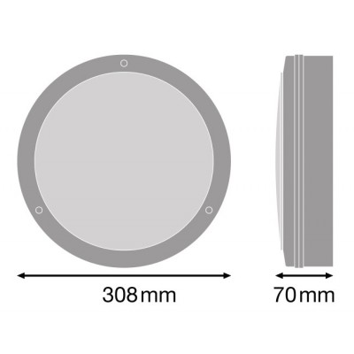 Аварийный светильник SF BULKHEARD S EM 300 15W/4000K BK IP65 Аварийный светильник SF BULKHEARD S EM 300 15W/4000K BK IP65