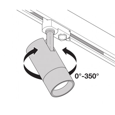 Трековый светильник TRACK Spot ZOOM DIM D85 25W 4000K 97R WT Трековый светильник TRACK Spot ZOOM DIM D85 25W 4000K 97R WT