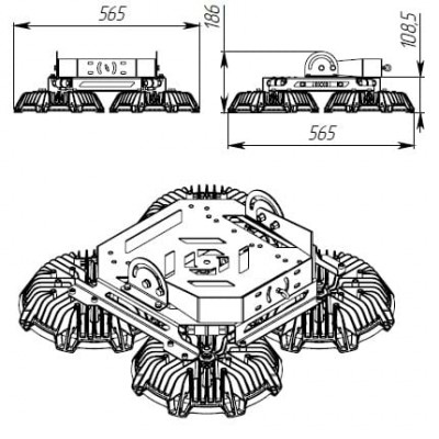 Светильник ATAMAN HB 2 920 750 D90 Светильник ATAMAN HB 2 920 750 D90