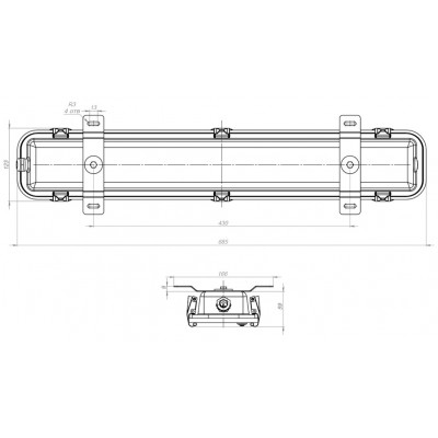 Светильник TL-SLIM HARD 35 850 D120 Светильник TL-SLIM HARD 35 850 D120
