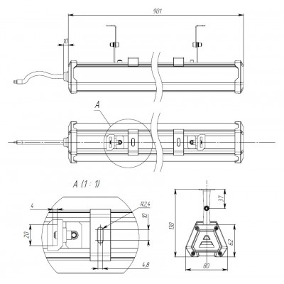 Светильник TL-PROM LINE LC 45 750 OPL Светильник TL-PROM LINE LC 45 750 OPL